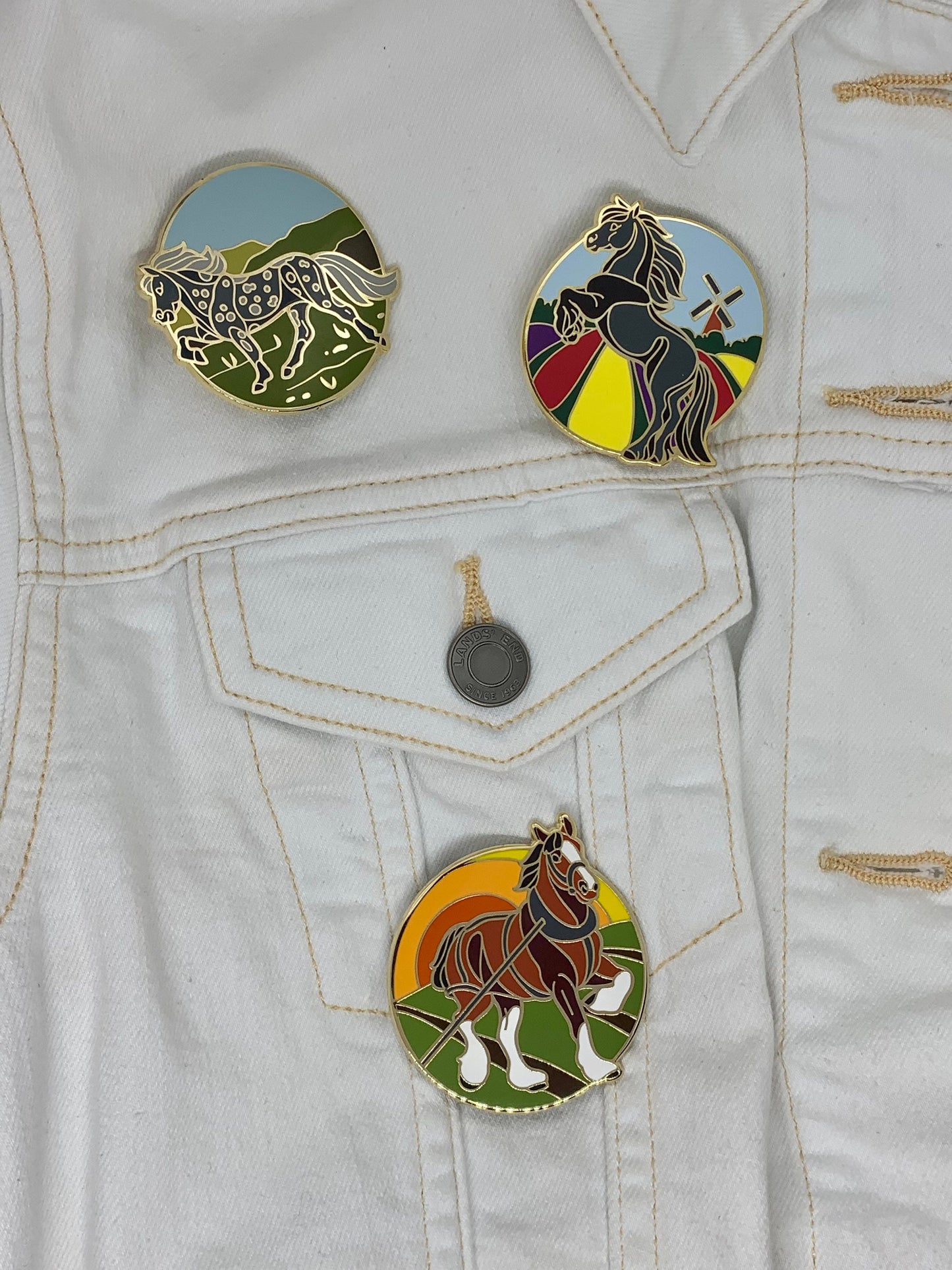 Clydesdale Horse Enamel Pin