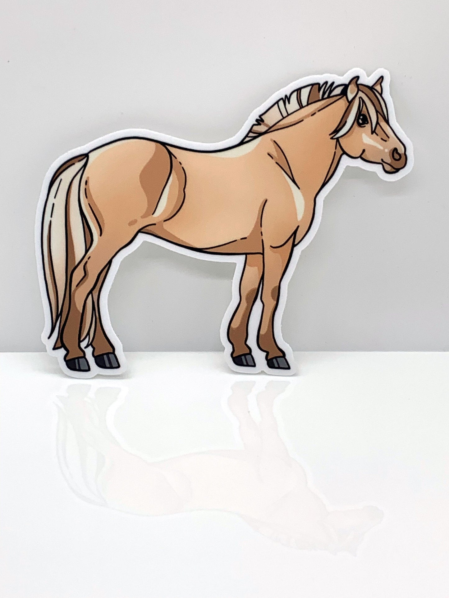 Norwegian Fjord Horse Weatherproof Bumper Sticker