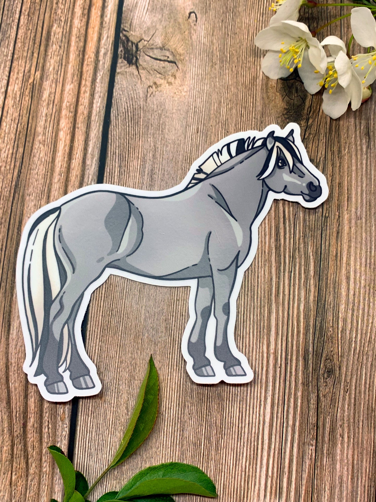 Norwegian Fjord Horse Weatherproof Bumper Sticker