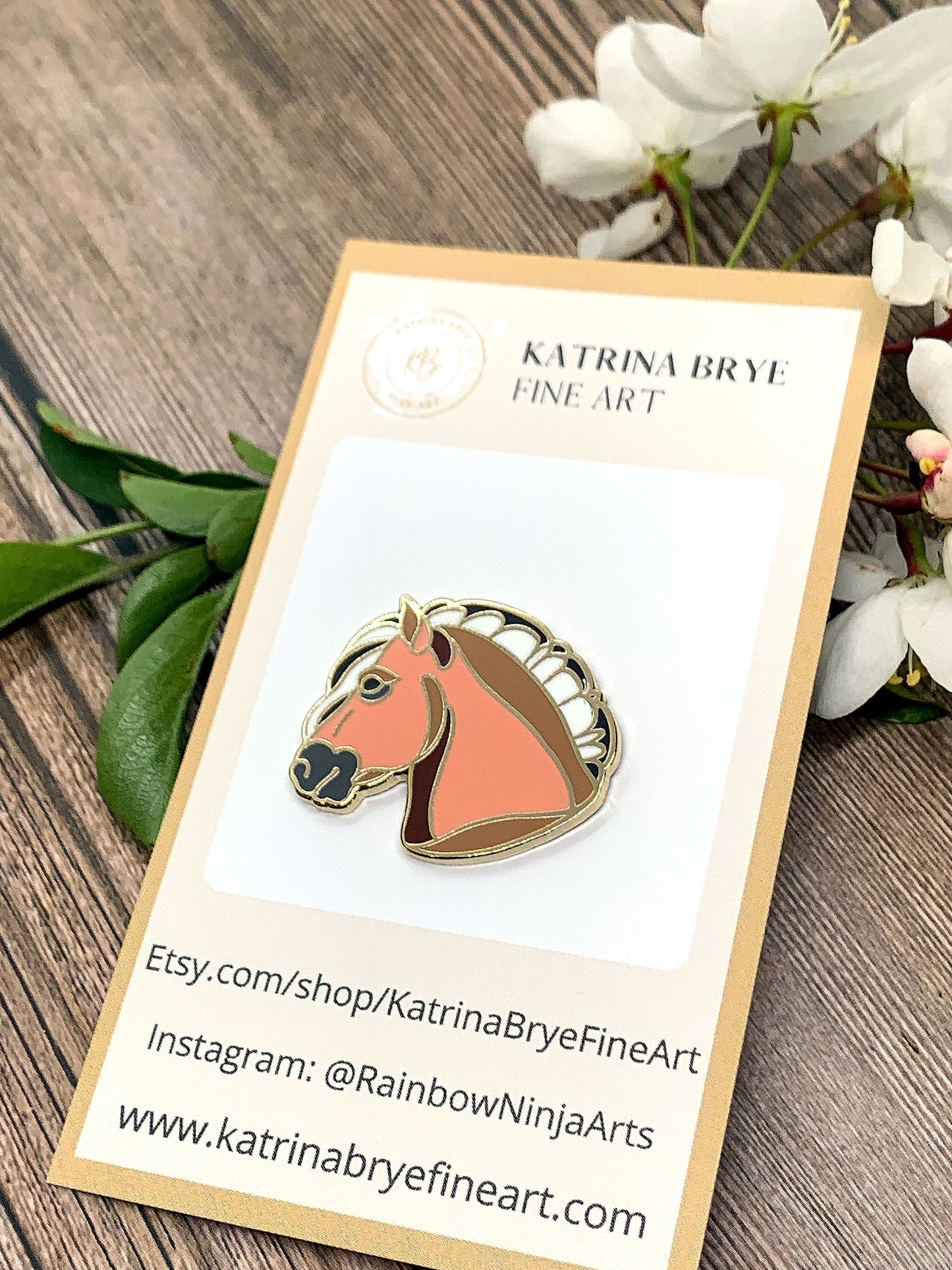 Norwegian Fjord Horse Enamel Pin