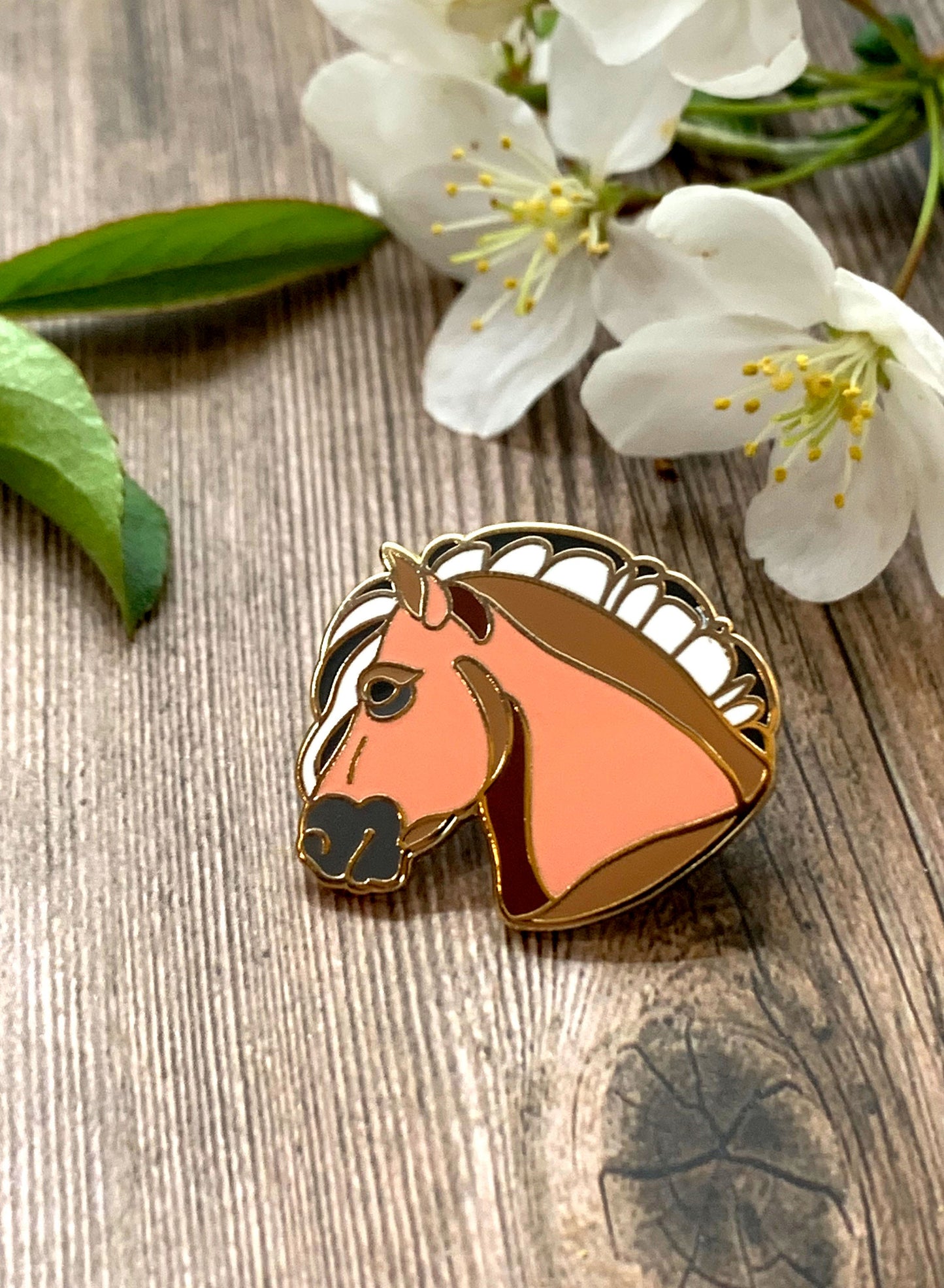 Norwegian Fjord Horse Enamel Pin