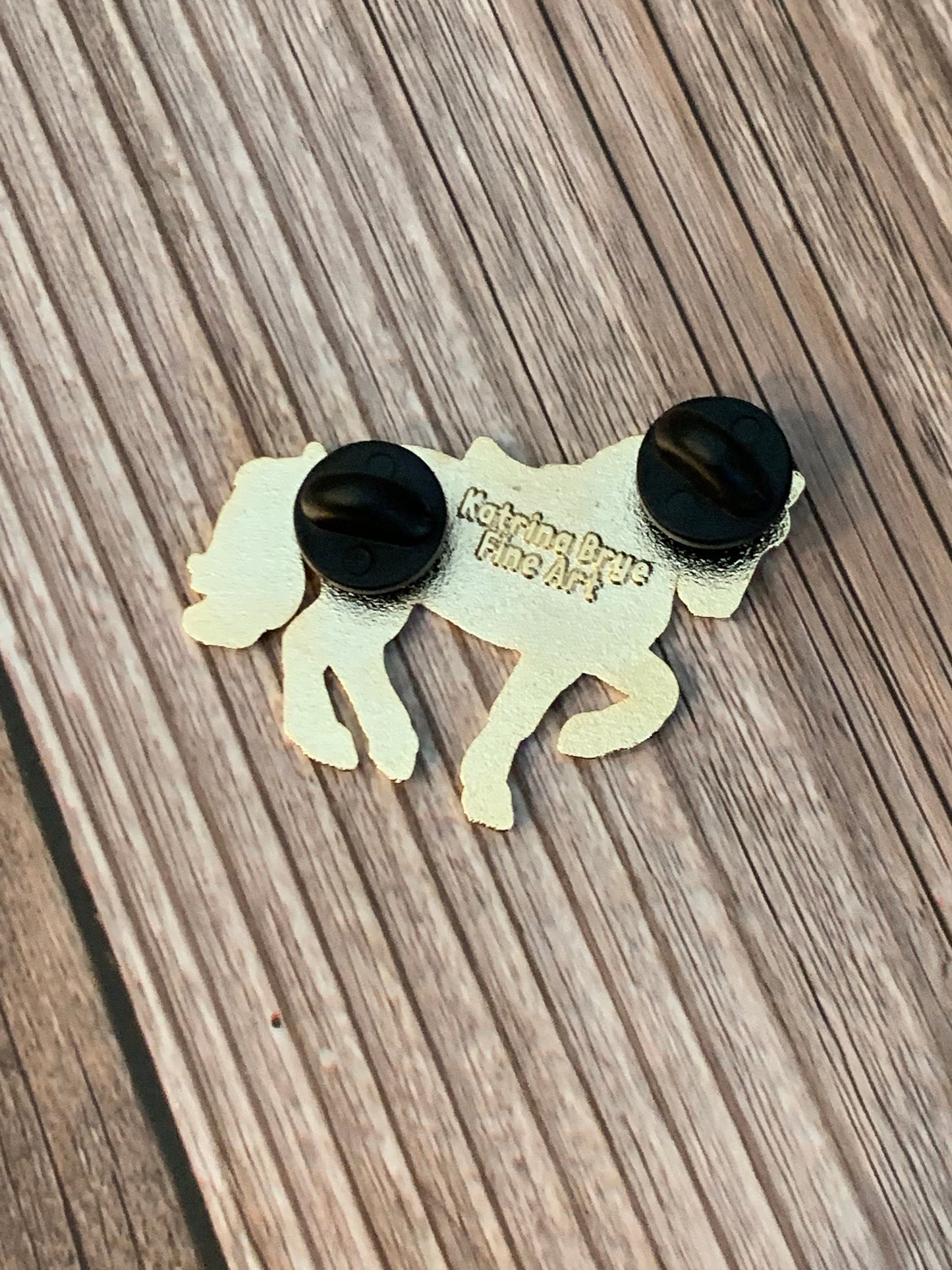 Bay Dressage Horse Enamel Pin