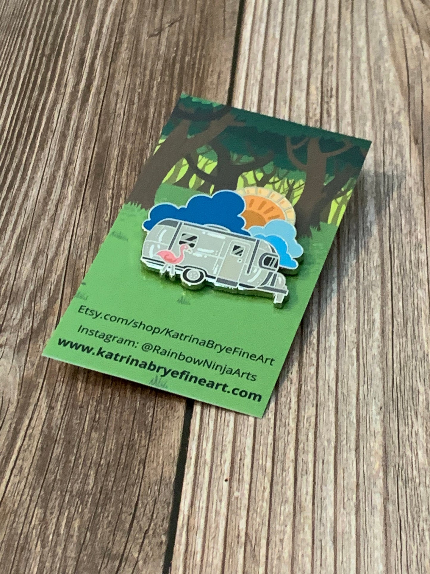 Sunrise Airstream Camper Enamel PIn