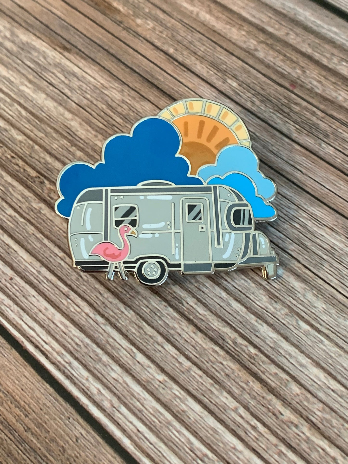 Sunrise Airstream Camper Enamel PIn