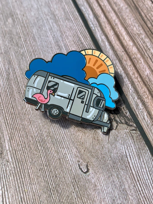 Sunrise Airstream Camper Enamel PIn