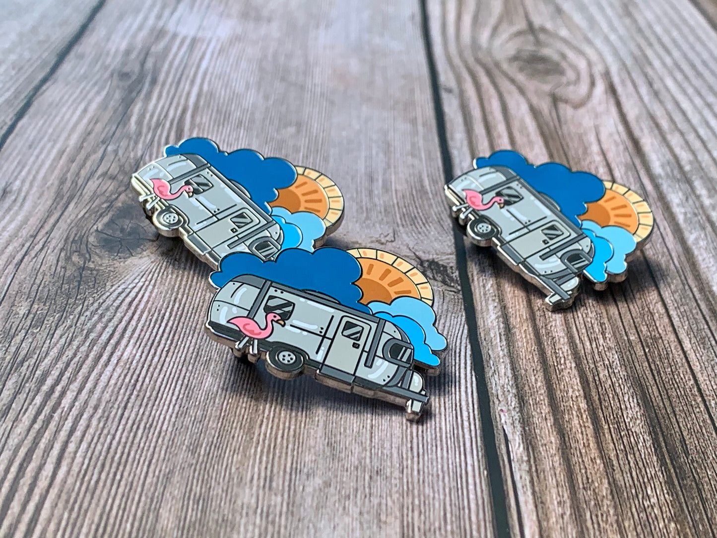 Sunrise Airstream Camper Enamel PIn