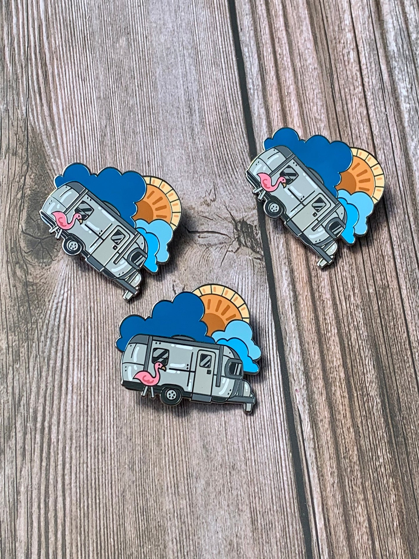 Sunrise Airstream Camper Enamel PIn