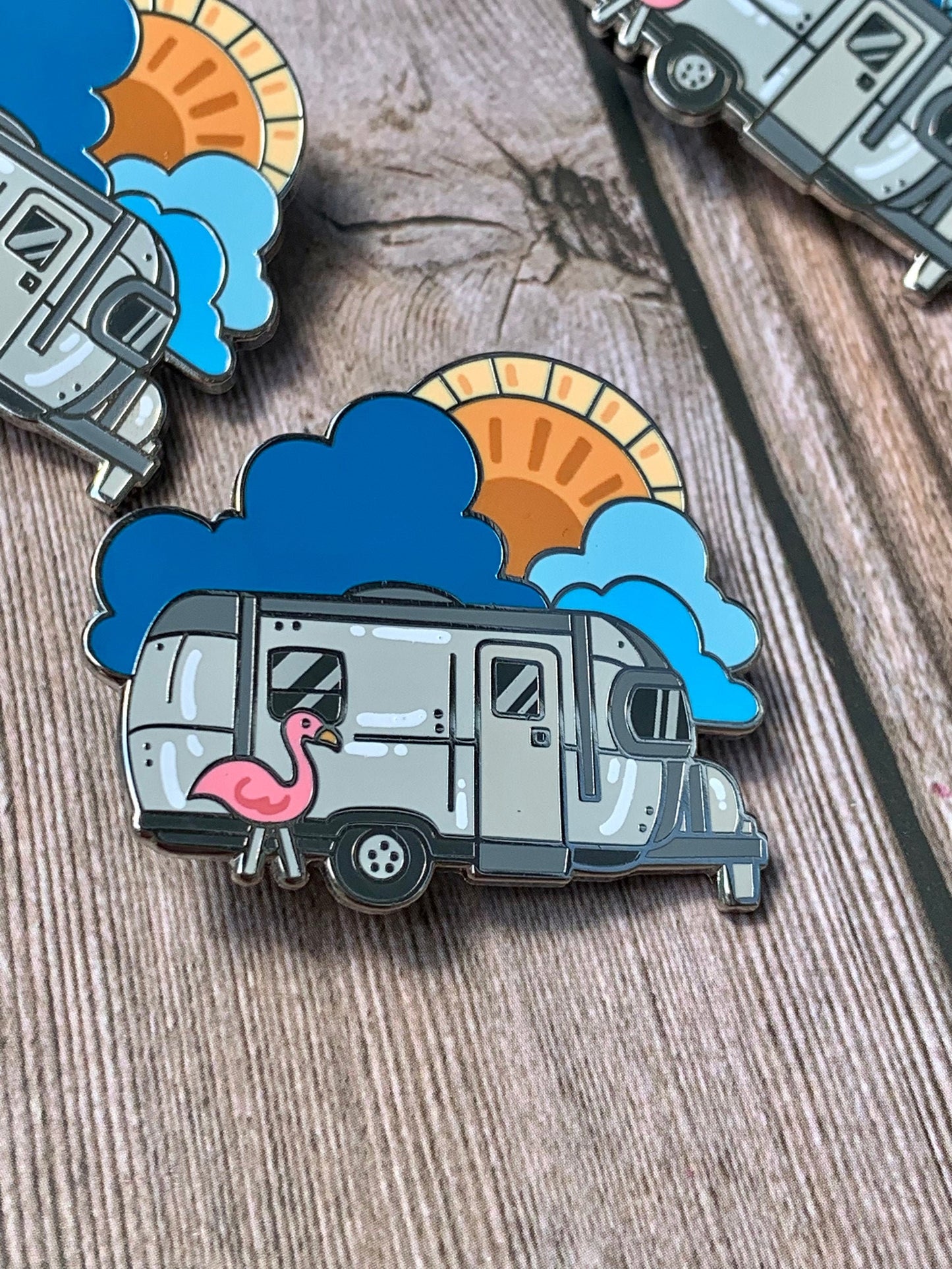 Sunrise Airstream Camper Enamel PIn