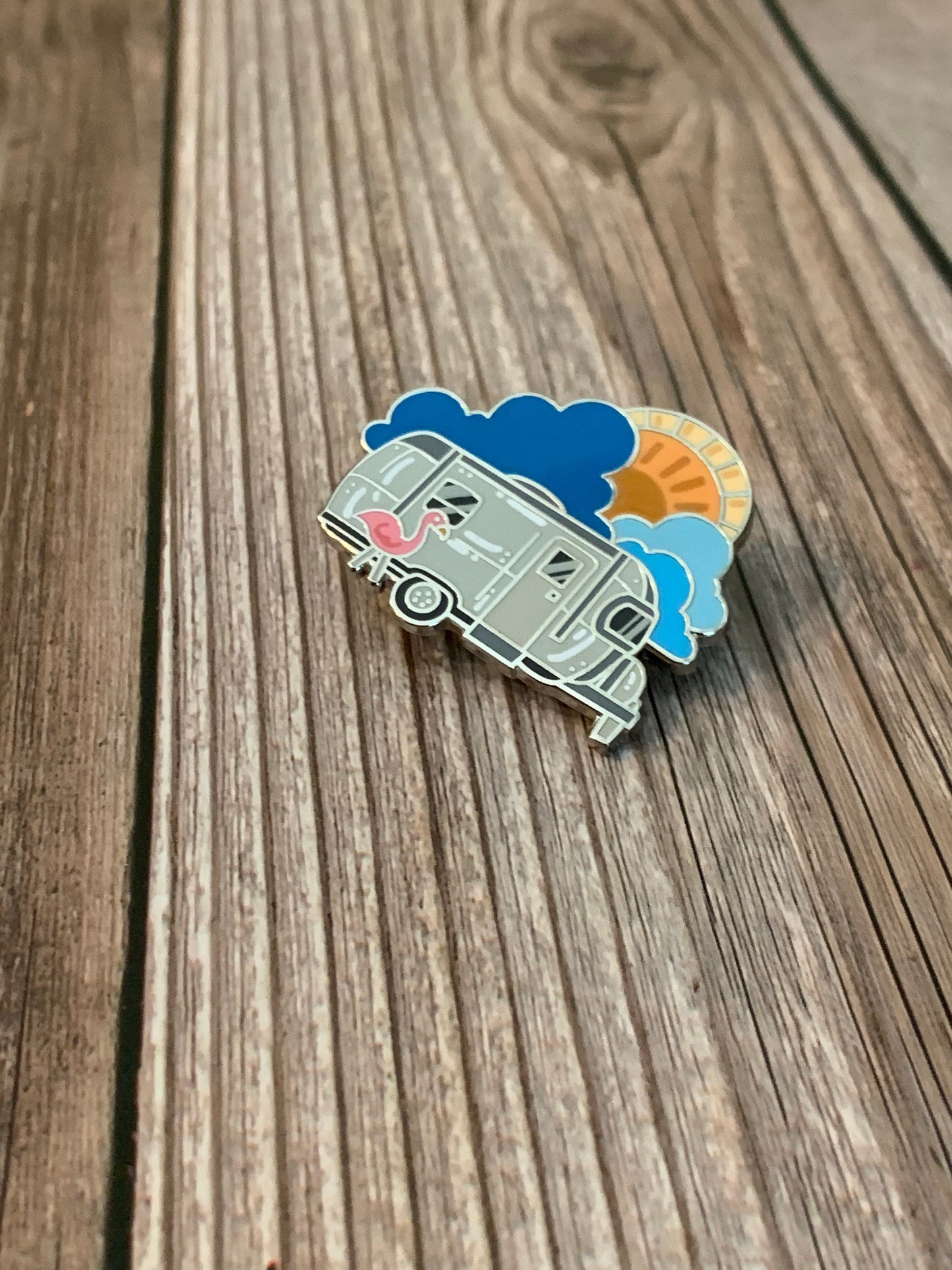 Sunrise Airstream Camper Enamel PIn