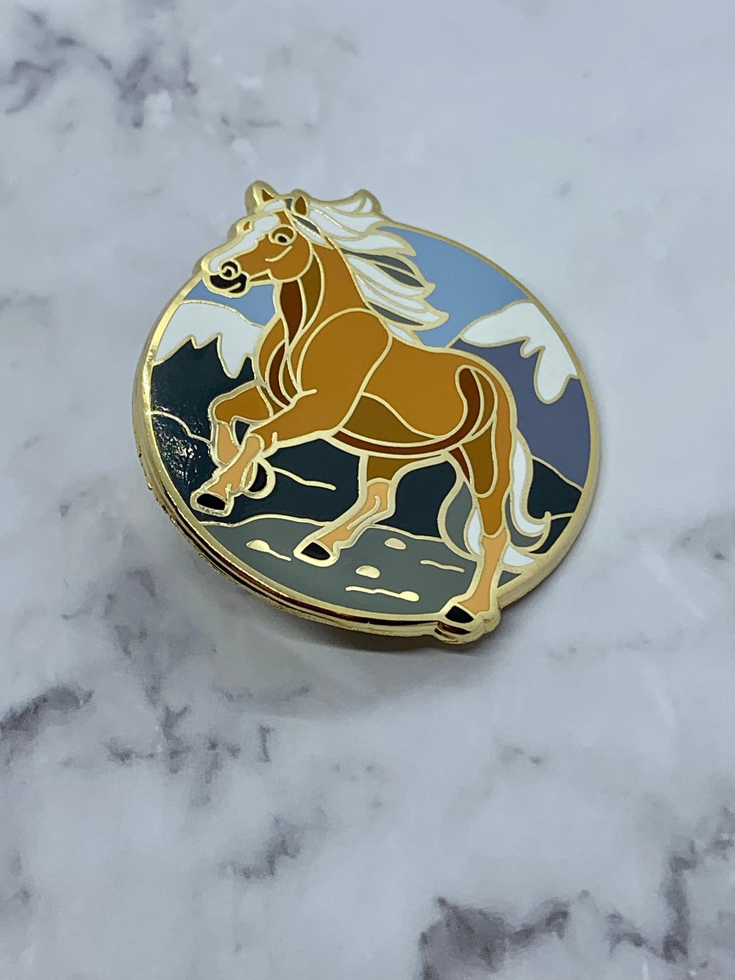 Haflinger Horse Enamel Pin