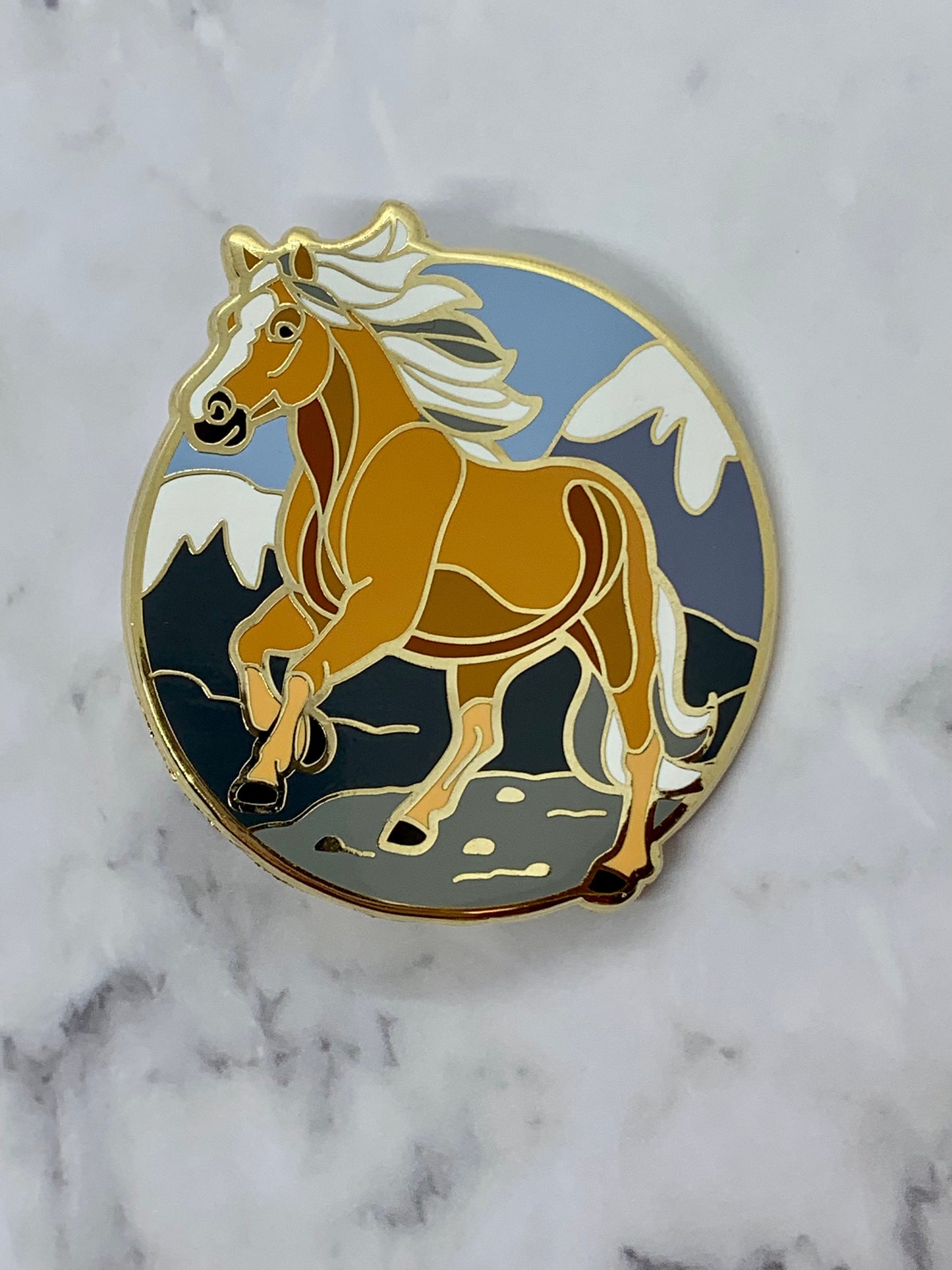 Haflinger Horse Enamel Pin