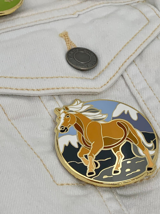 Haflinger Horse Enamel Pin