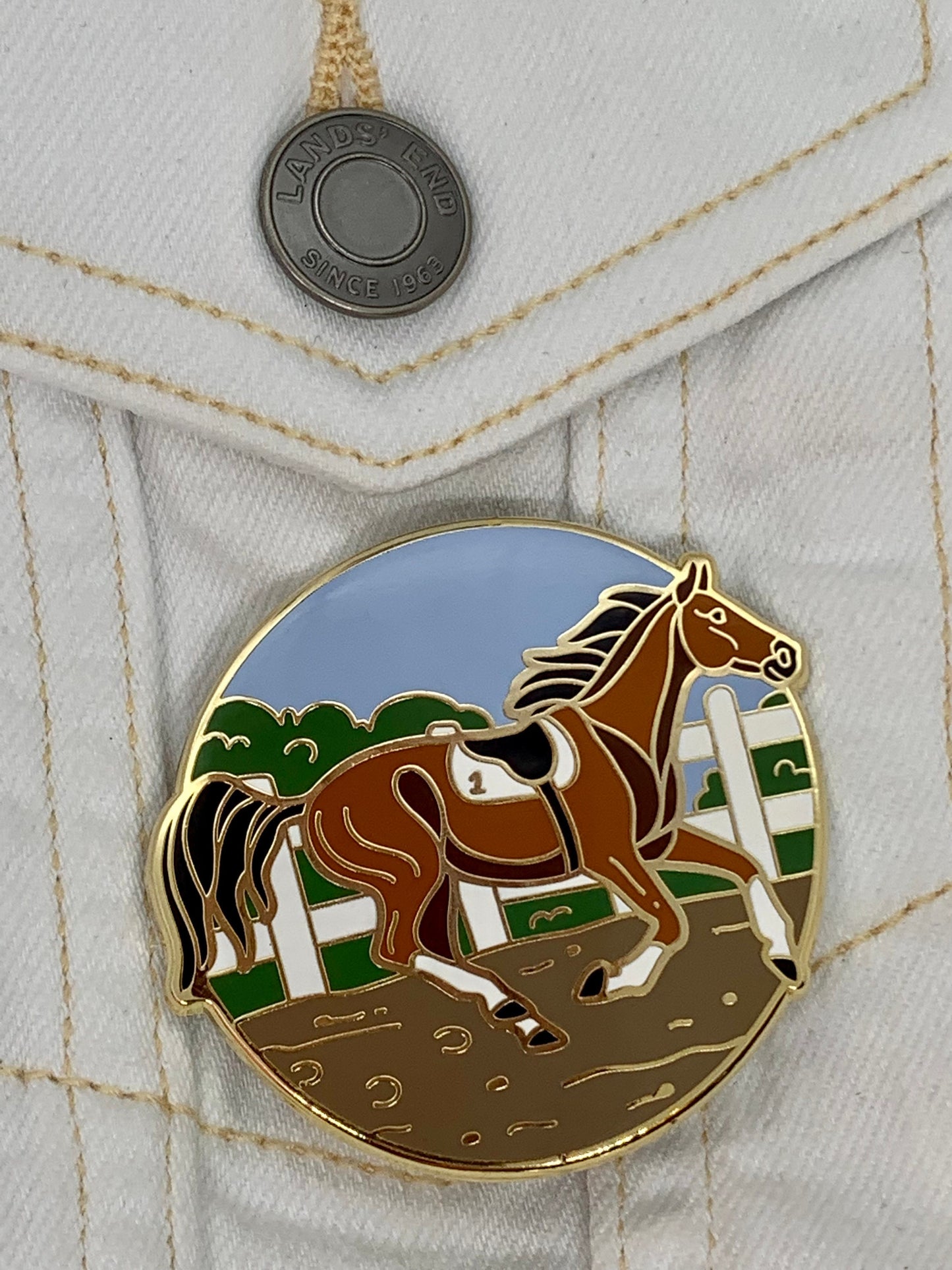 Thoroughbred Horse Enamel Pin