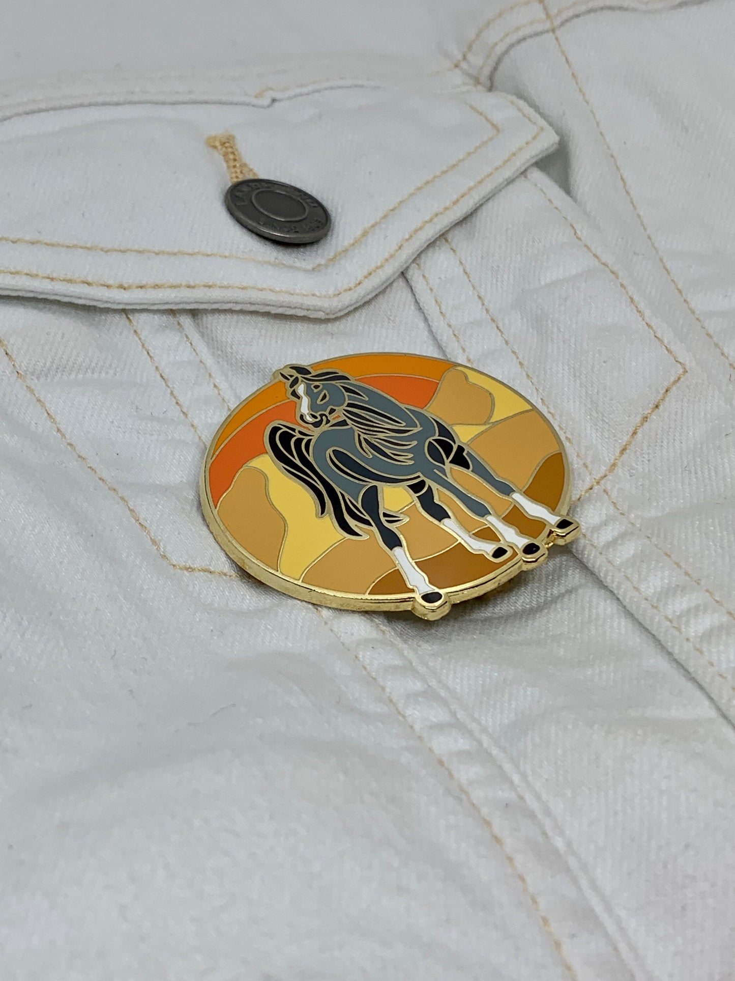 Arabian Horse Enamel Pin