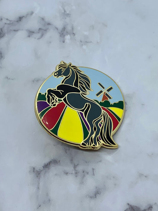 Friesian Horse Enamel Pin - Hard Enamel Pin