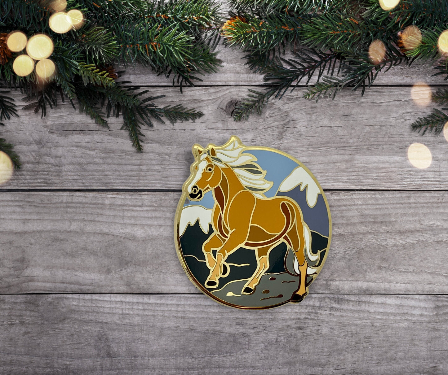 Haflinger Horse Enamel Pin