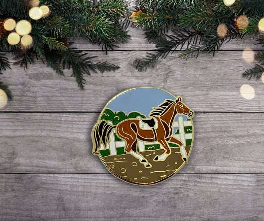 Thoroughbred Horse Enamel Pin