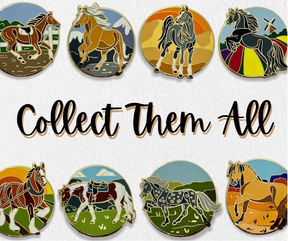 Thoroughbred Horse Enamel Pin