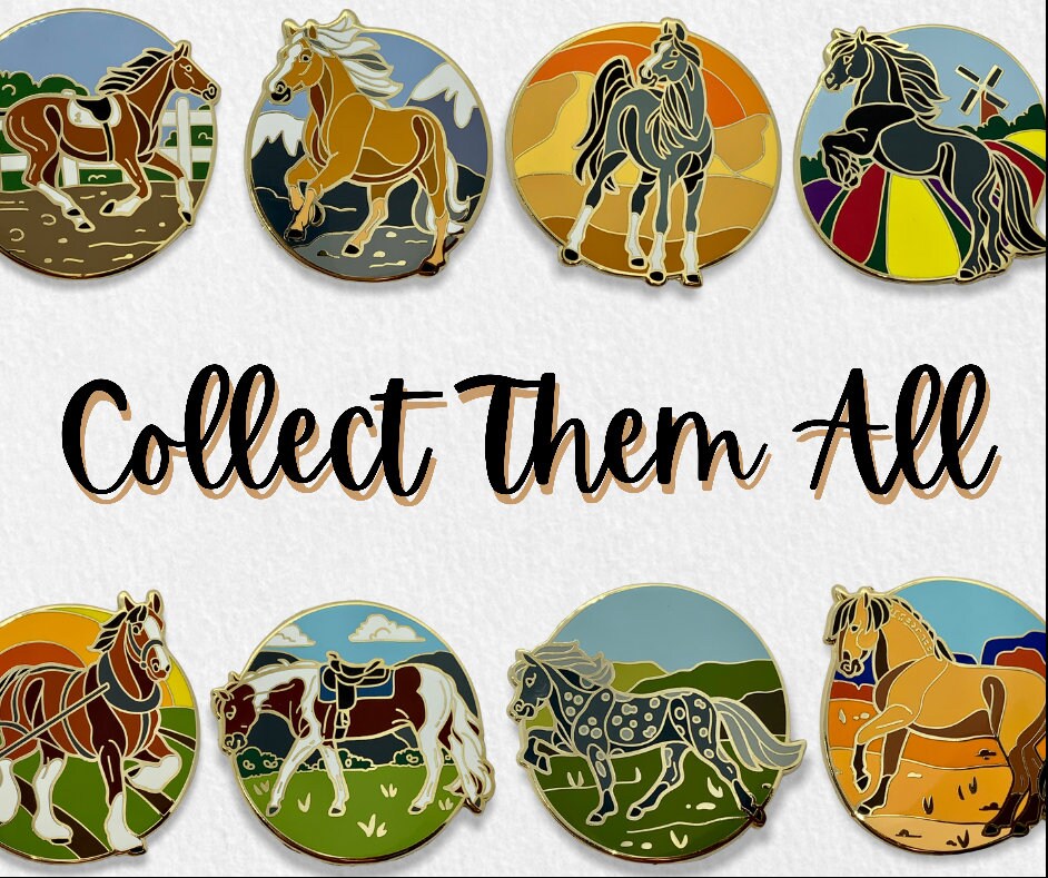 Clydesdale Horse Enamel Pin