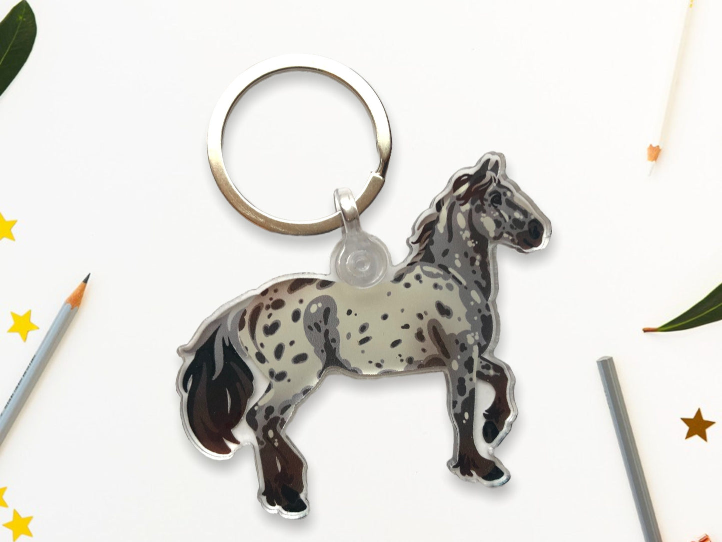 Pony of the Americas Appaloosa Horse Acrylic Keychain