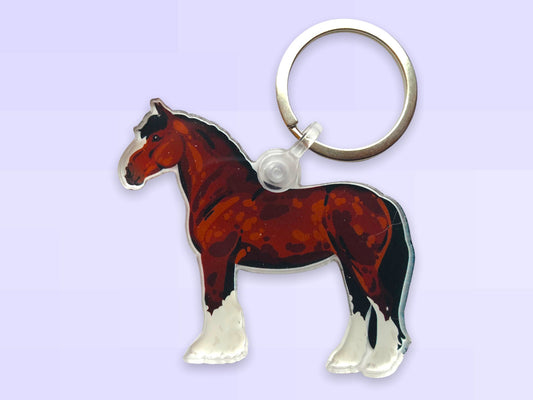 Clydesdale Draft Horse Acrylic Keychain