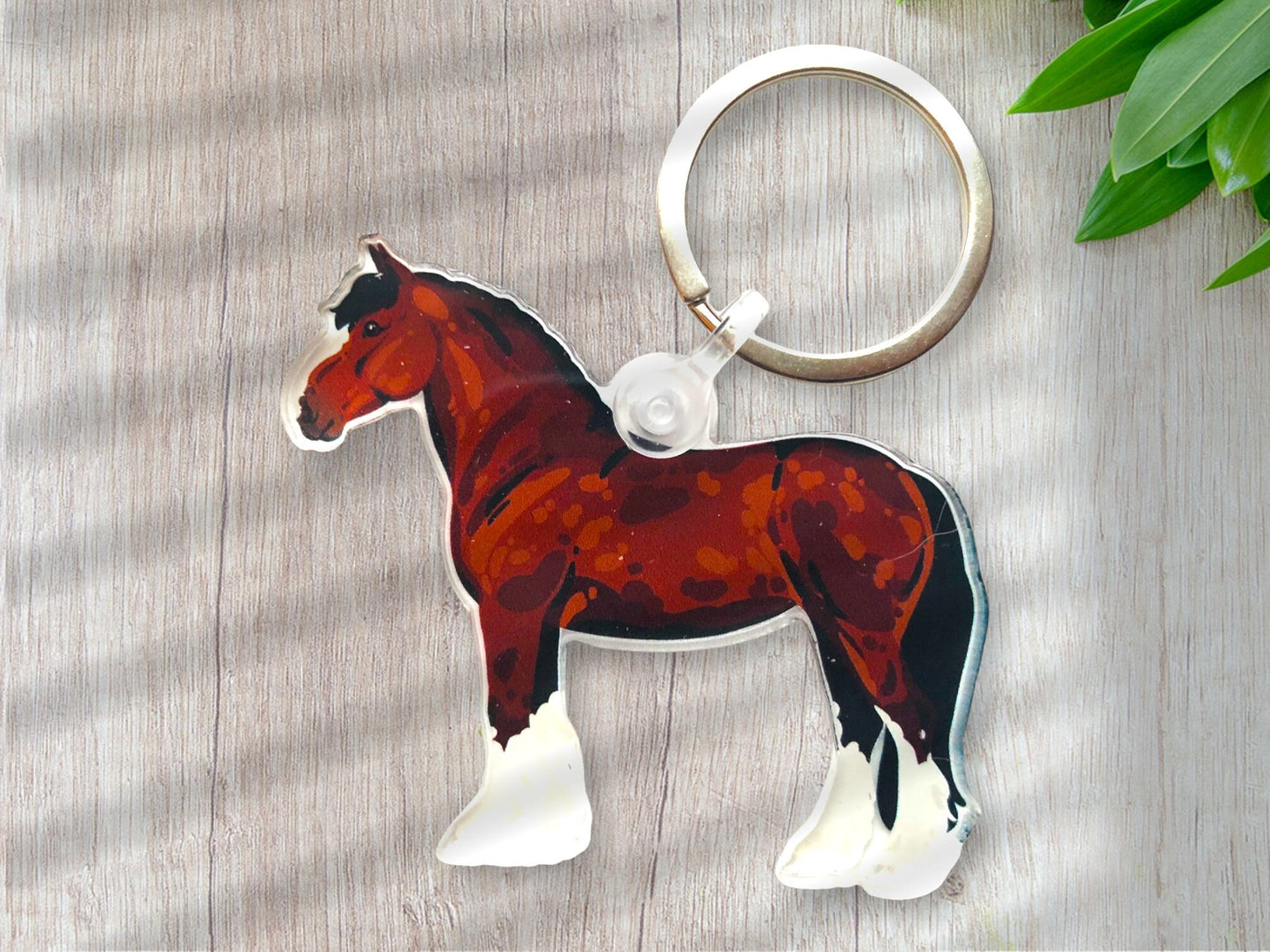 Clydesdale Draft Horse Acrylic Keychain