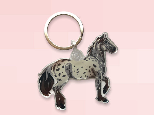 Pony of the Americas Appaloosa Horse Acrylic Keychain