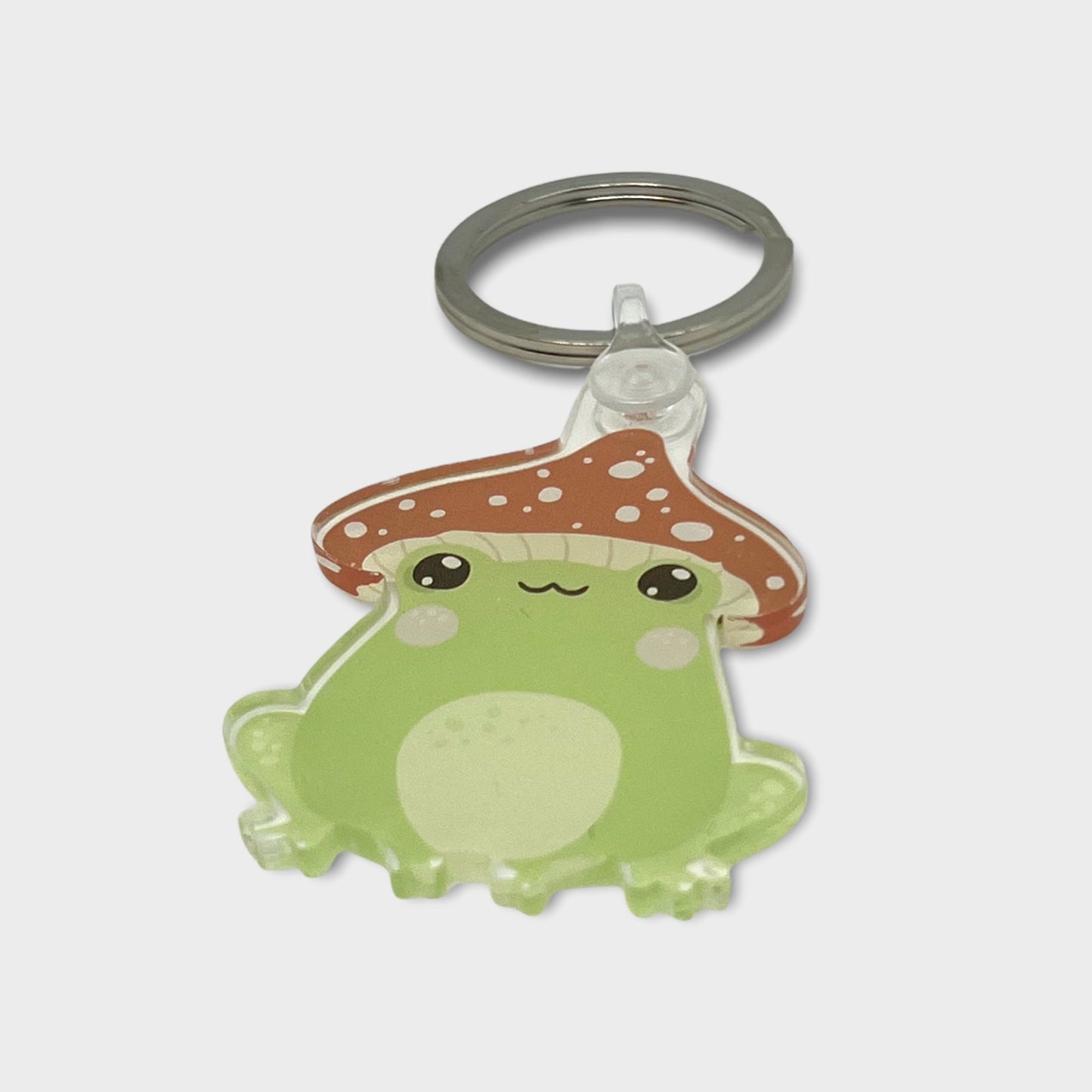 Frog Mushroom Acrylic Keychain